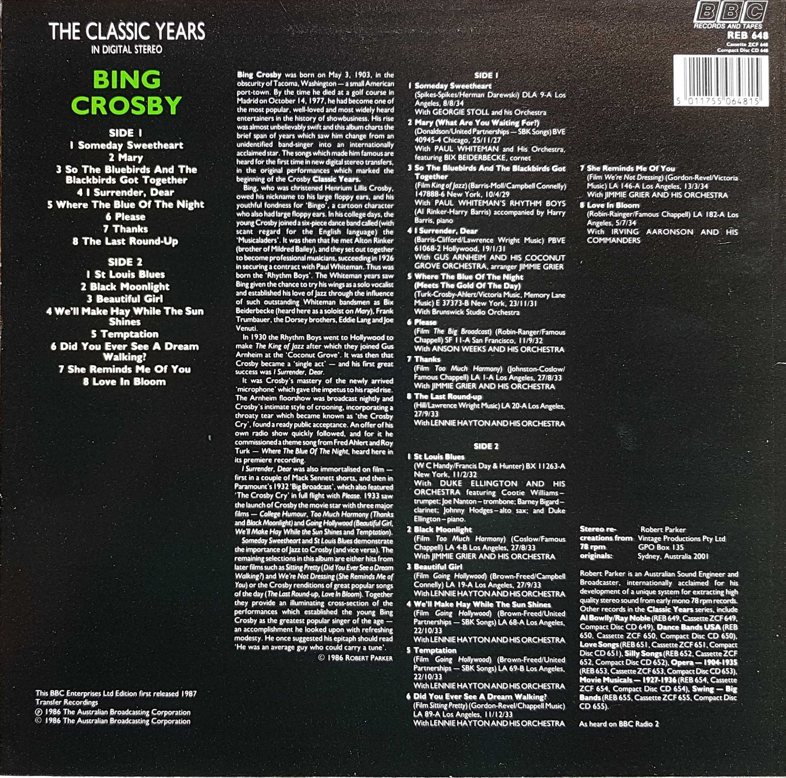 Back cover of REB 648